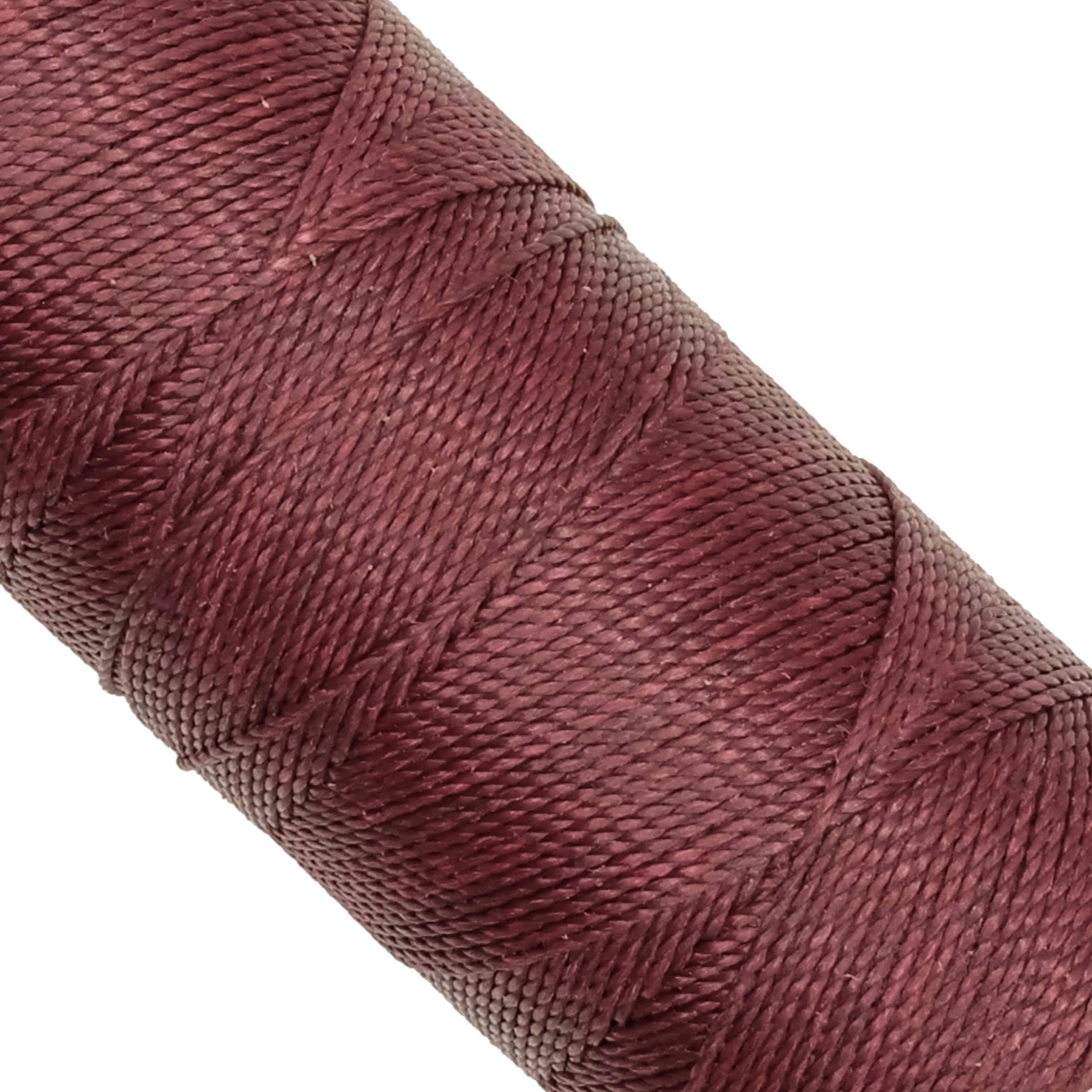 Linhasita Waxed Thread 100 g / 170 m Polyester 1 mm Thick Macrame, 30 Colours Garnet-Wine, Garnet Wine, 170 metros / 100 gr