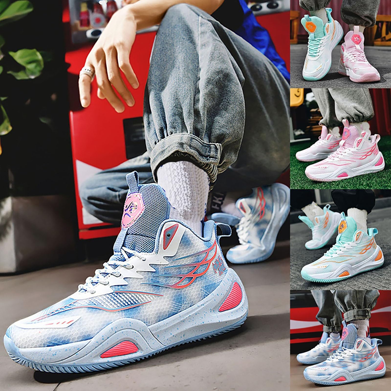 High-Top Basket Unisex Traspiranti Suola Antiscivolo