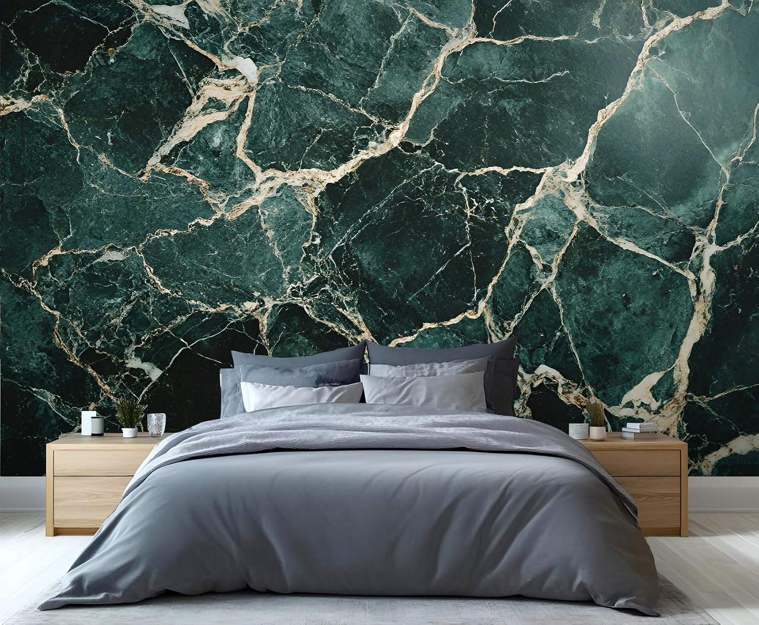Marble Wallpaper, Abstract Marble Wallpaper for Bedroom, Cracked Textured Renter Friendly Wallpapers, Custom Non-self-Adhesive Murals for Living Room