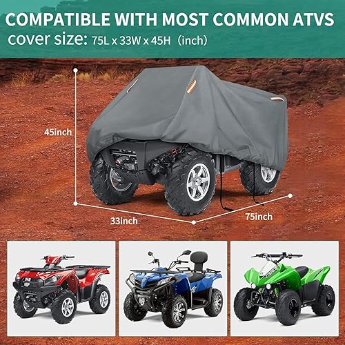 Miniatura 2 de OVCRNIBI Cubierta para cuatrimoto de cuatro ruedas, impermeable, resistente, resistente al viento, protección para todo tipo de clima, cubierta