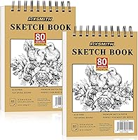 Vista 8 de FIXSMITH Cuaderno de bocetos de 9 x 12 pulgadas, 400 hojas (68 libras/3.53 oz/m²), paquete de 4 (100 hojas cada uno), papel de dibujo sin ácidos
