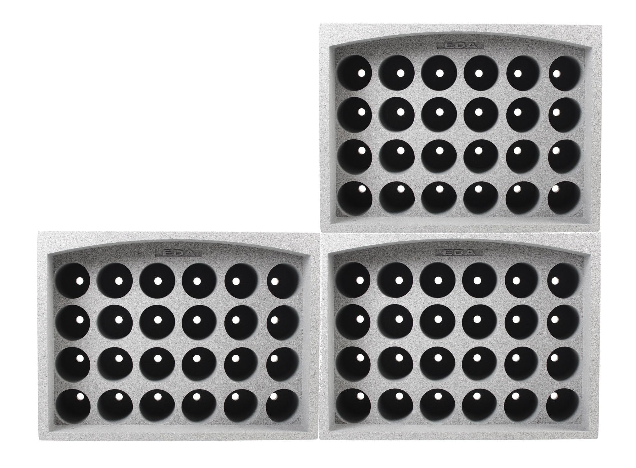 Deconation Lot De 3 Casiers Porte 24 Bouteilles Soit 72 Bouteilles - Polystyrène Expansé - Etagère à Bouteilles