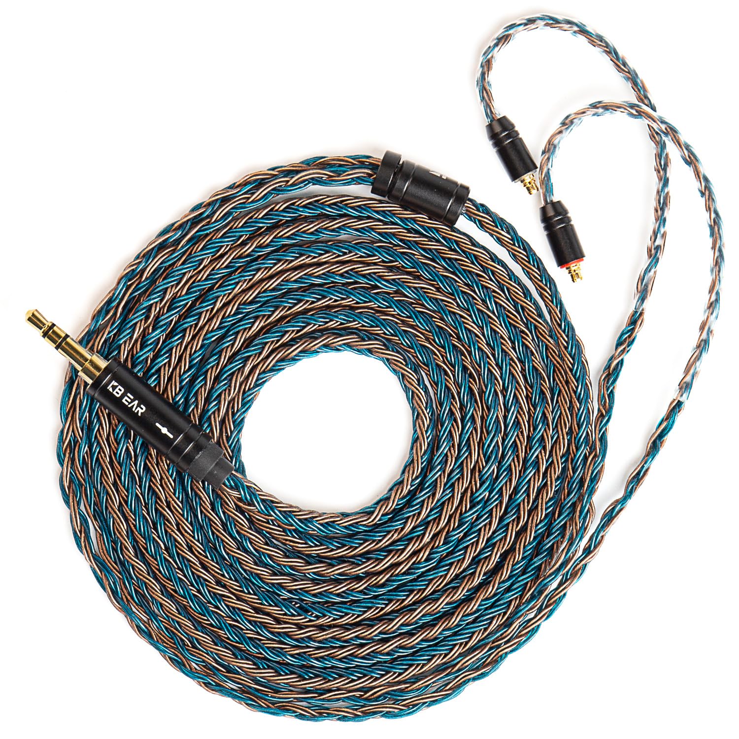 KBEAR ST16 Plus Earphone Cable 16 Core 5N OCC Silver-Plated Long IEM Cable for MMCX 3.5mm Plug Devices Fiio FH3 FH7 FH9 FA9 FH5S SE846 SE535 SE215