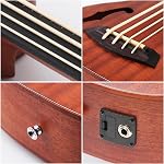Batking Ubass Fretless,Bass Ukulele Electric 30 inch baritone ukelele bass,Electric Acoustic Bass Uku Wtih Gig Bag