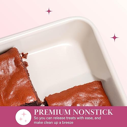 Vista 52 de Paris Hilton Colección de utensilios para hornear de acero al carbono antiadherente, molde redondo de 9 pulgadas, apto para lavavajillas, fabricado