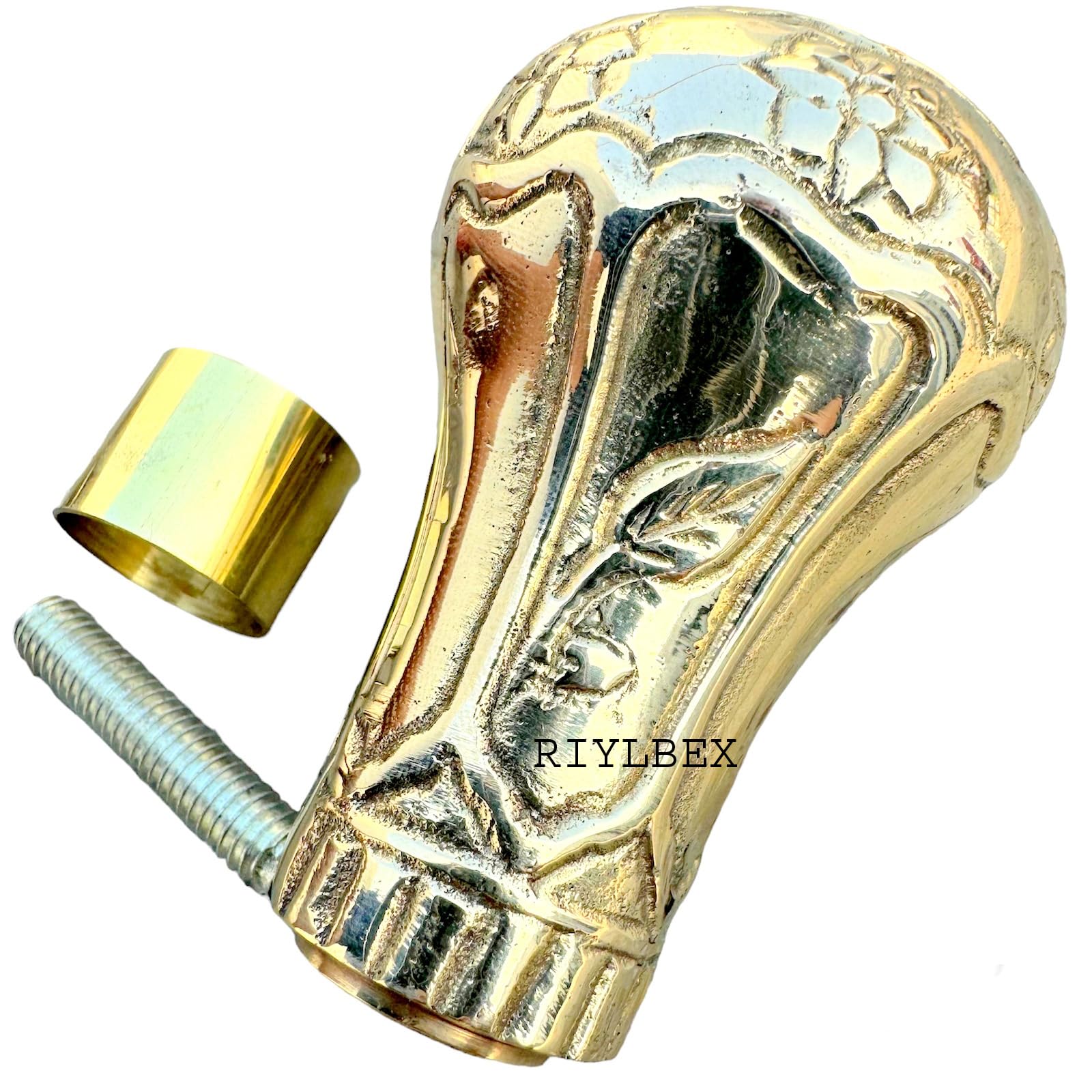 Replica of Bat Masterson Cane Brass Knob Handle Walking Cane Stick Victorian Cane With Solid Brass Inlay, Unisex Men Derby Lightweight sturdy Folding Cane.Classic Men Walking Sticks can