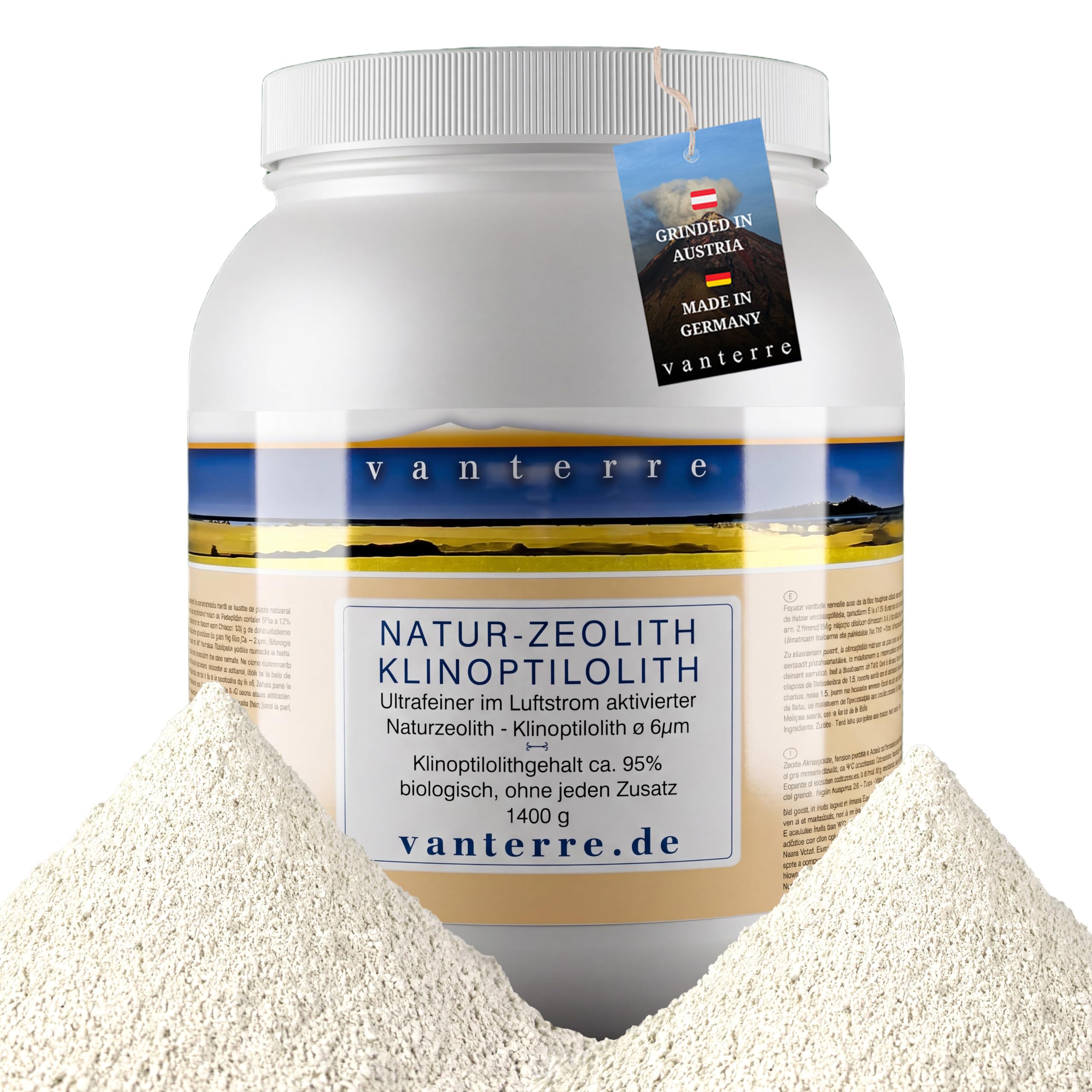 ultrafein - ZEOLITH - KLINOPTILOLITH, 1400g, ø 6µm