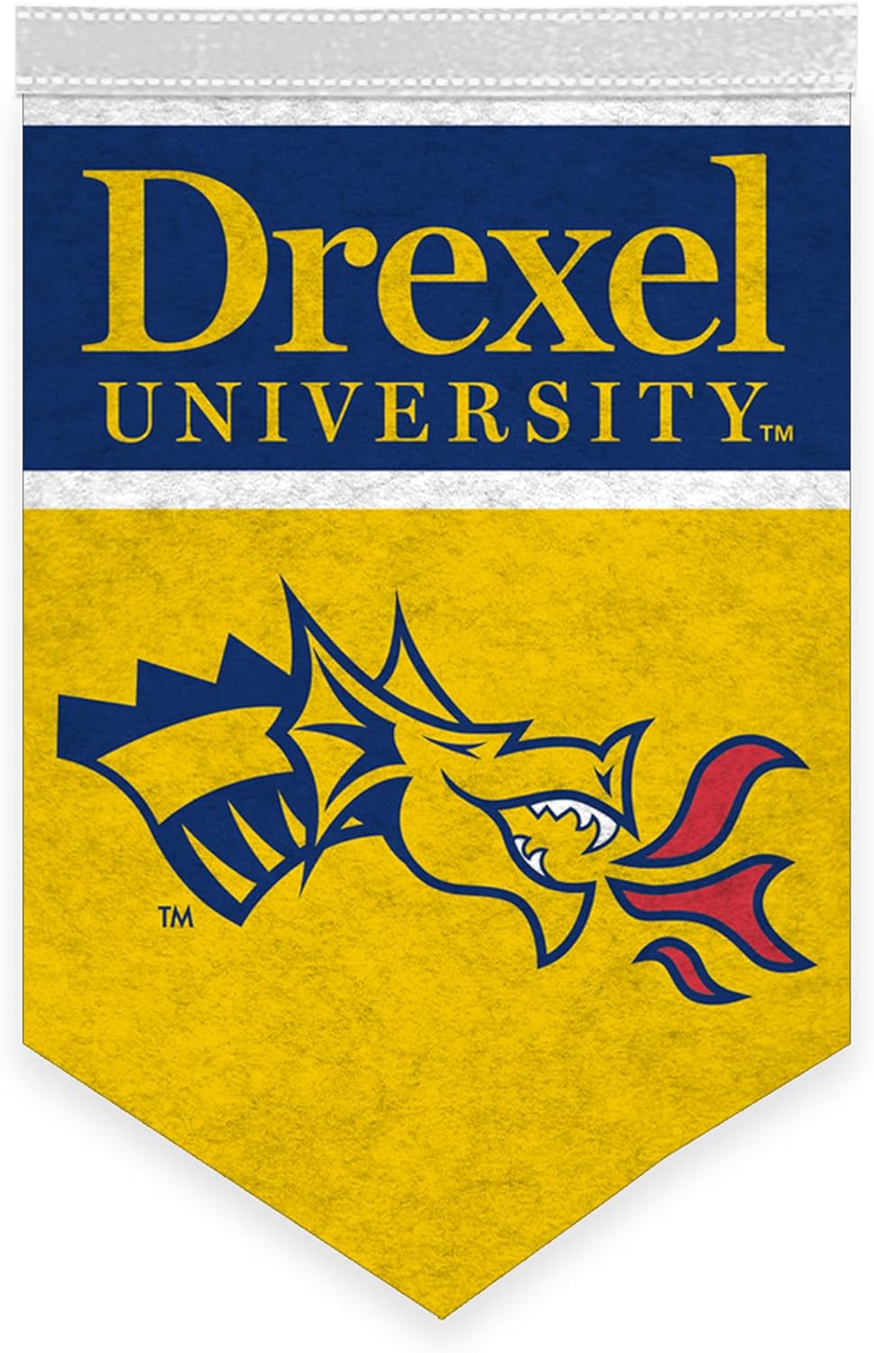 AGAS Drexel DU University Banner Scroll Sign 17.5" × 48" with Hanging Cord – Polyester Dragons Wall Banner