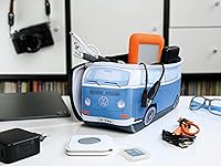 Vista 5 de BRISA VW Collection Volkswagen - Bolsa universal de neopreno para maquillaje, cosméticos, artículos de tocador para farmacia de viaje, con diseño