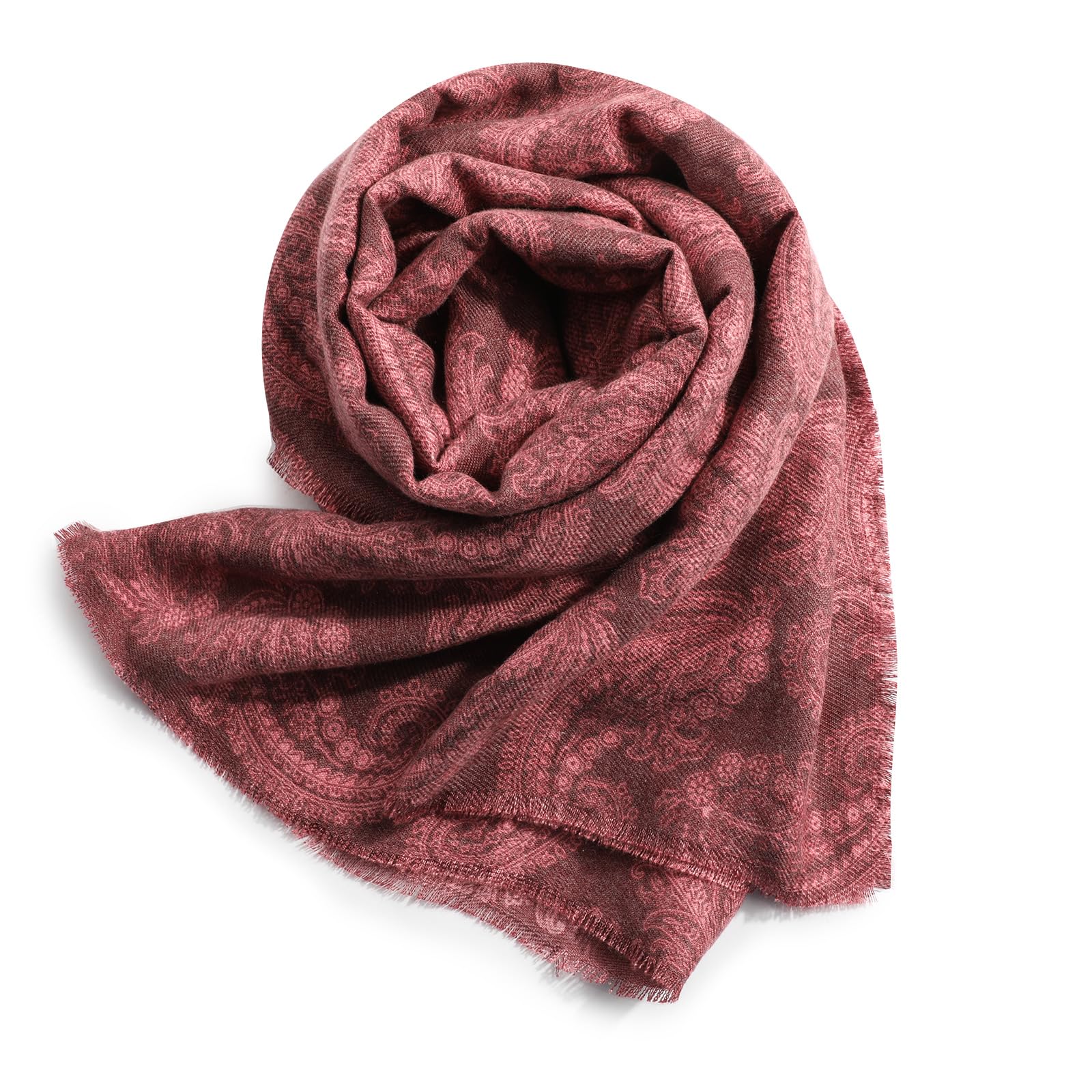 Superora Women's Warm Scarf Soft Scarves for Ladies Stoles Wraps and Shawls Printed Pattern Floral Paisley Rendered Pattern