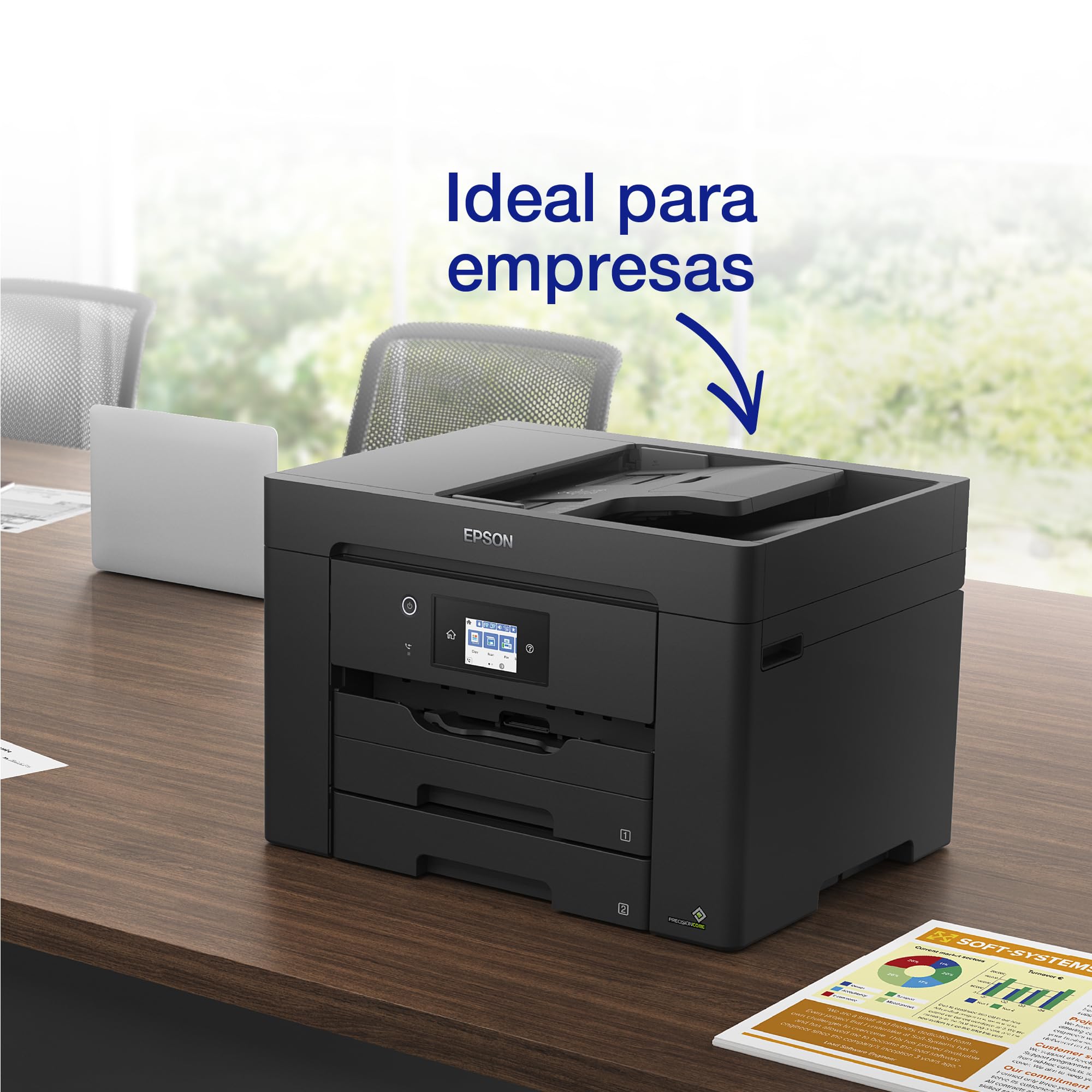 Epson Impresora de inyección de Tinta multifunción Workforce WF-7830DTWF A3 con conectividad inalámbrica y 3 Meses Gratis de suscripción de Tinta ReadyPrint*
