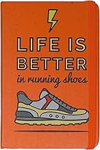 Life is Better in Running Shoes A6 Hardback Ruled Pocket Notebook