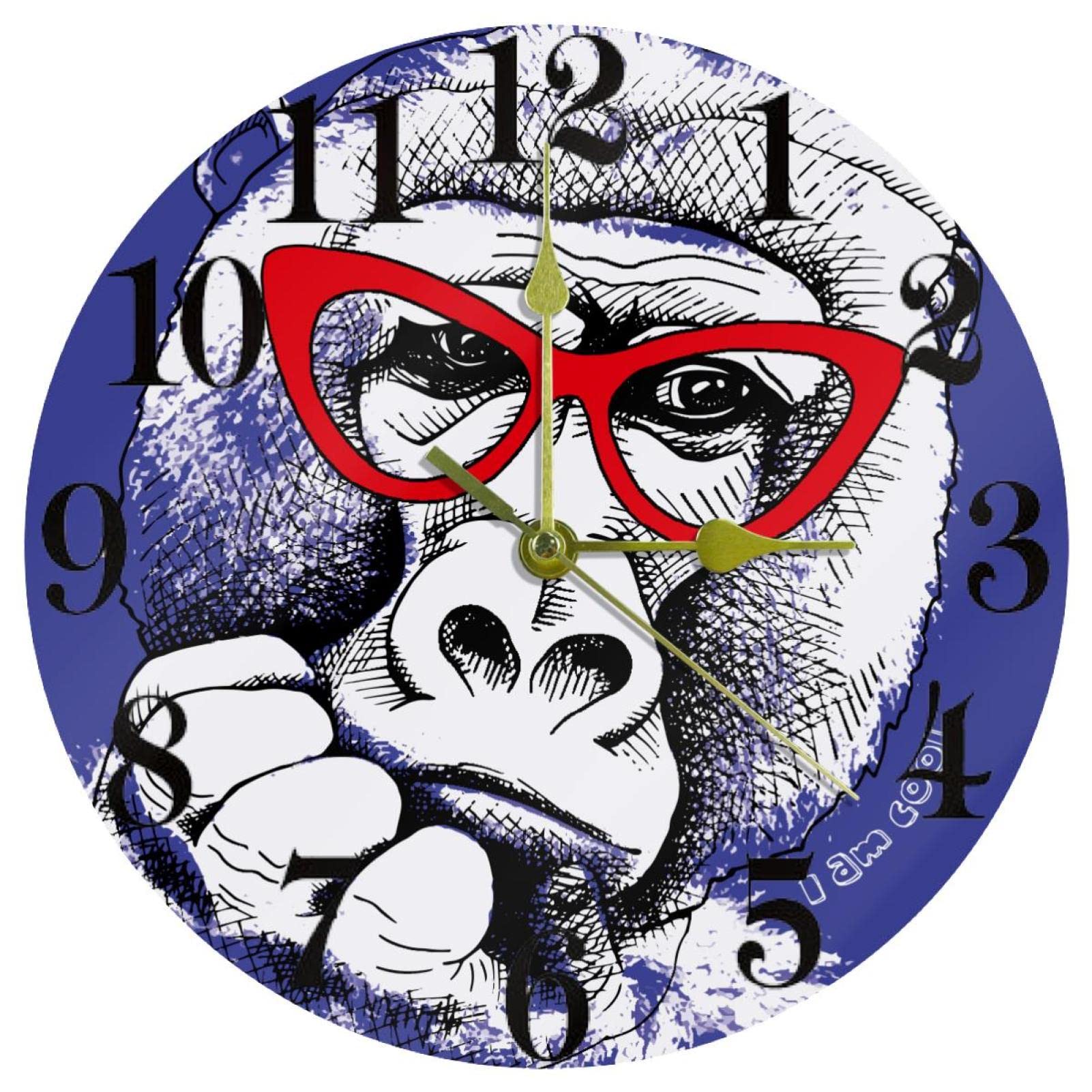 Horloge murale silencieuse à quartz rouge qui supprime le tic-tac stressant