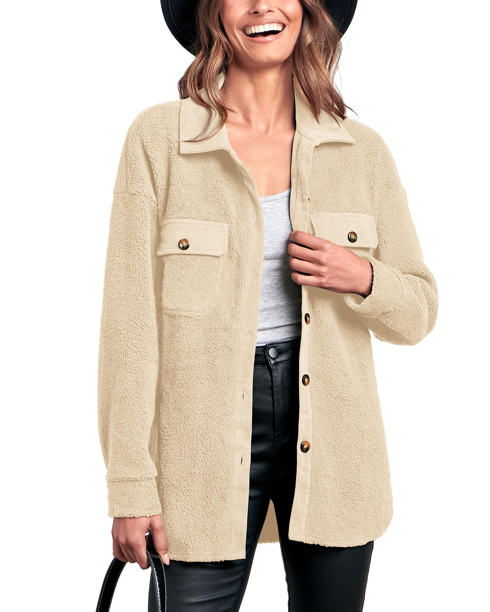BTFBM Women's Button Down Shirts Jacket 