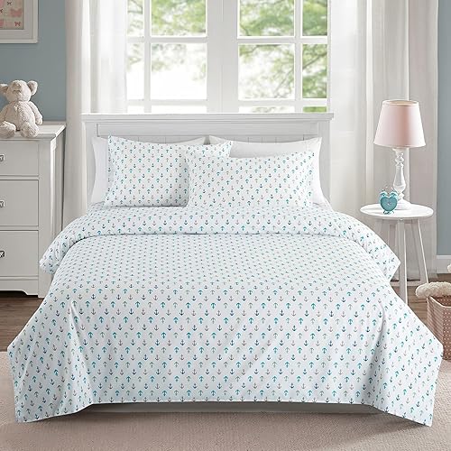 Miniatura 3 de Vonty Juego de sábanas de microfibra cepillada para niños y niñas, ultra suave y fácil de lavar (1 sábana bajera + 1 sábana encimera + 1 funda de