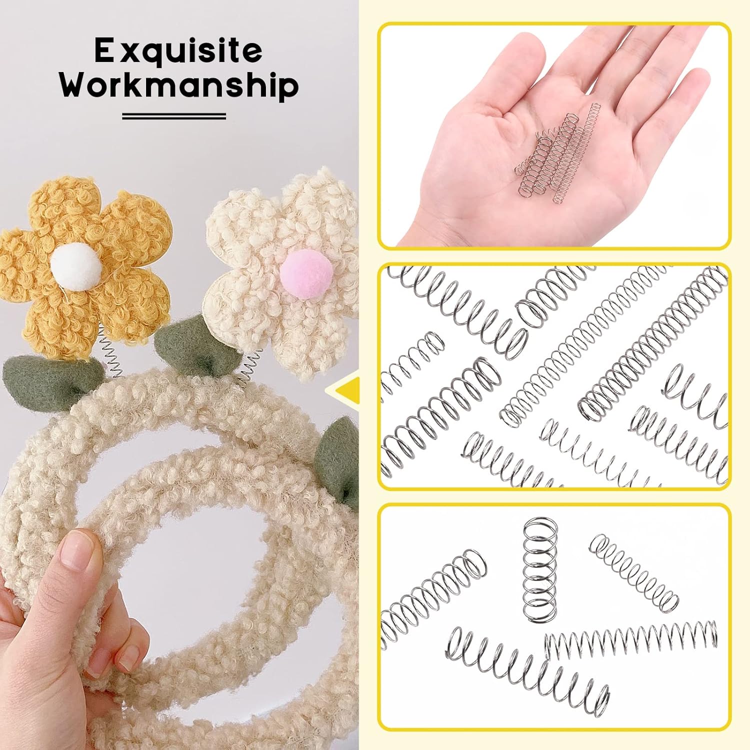 240 Pcs 15 Sizes Compression Springs Assortment Kit Mini Stainless Steel Springs for Repairs with Case, OD 4mm 5mm 6mm, 10-50mm Length, Wire Diameter 0.3mm, 0.4mm, 0.5mm