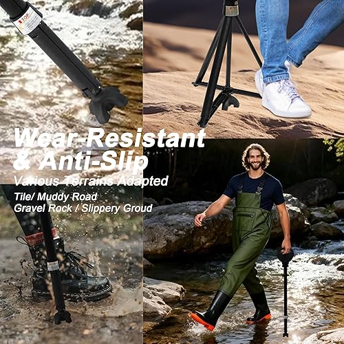 Miniatura 8 de Walking Cane with Seat Folding Lightweight, Portable Cane Seat with Carry Bag, Walking Stick with Seat for Seniors & Adults, Foldable Adjustable