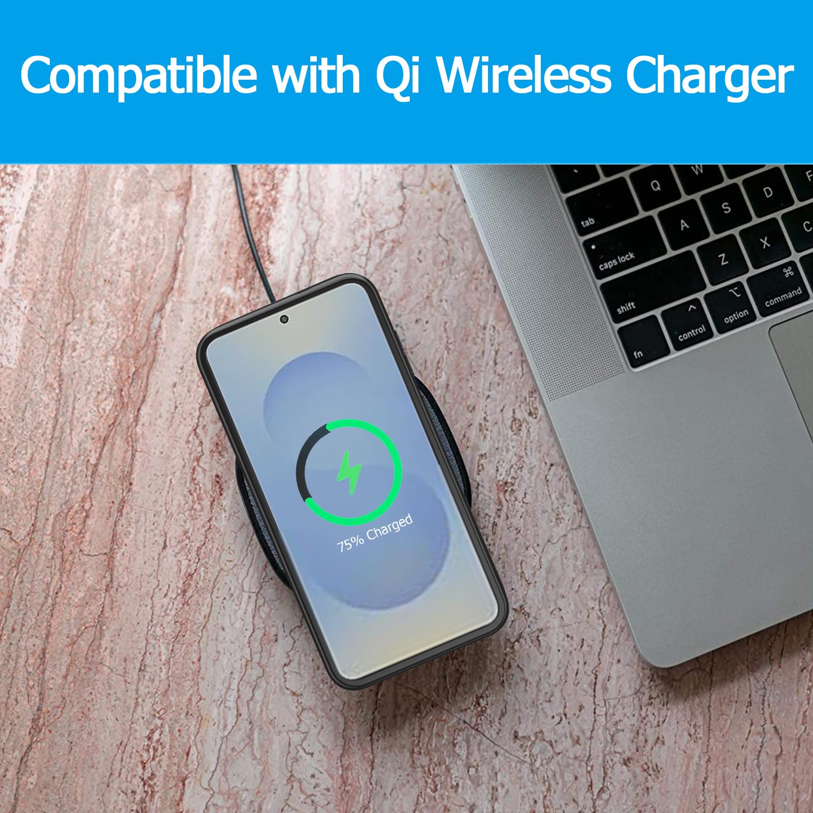 10000mAh Magnetic Cover Batteria per Samsung Galaxy S25+/S25 Plus Custodia di Ricarica Portatile Ricaricabile con e Caricatore Senza Fili Presi in Esterno Caricabatterie Portatile Custodie