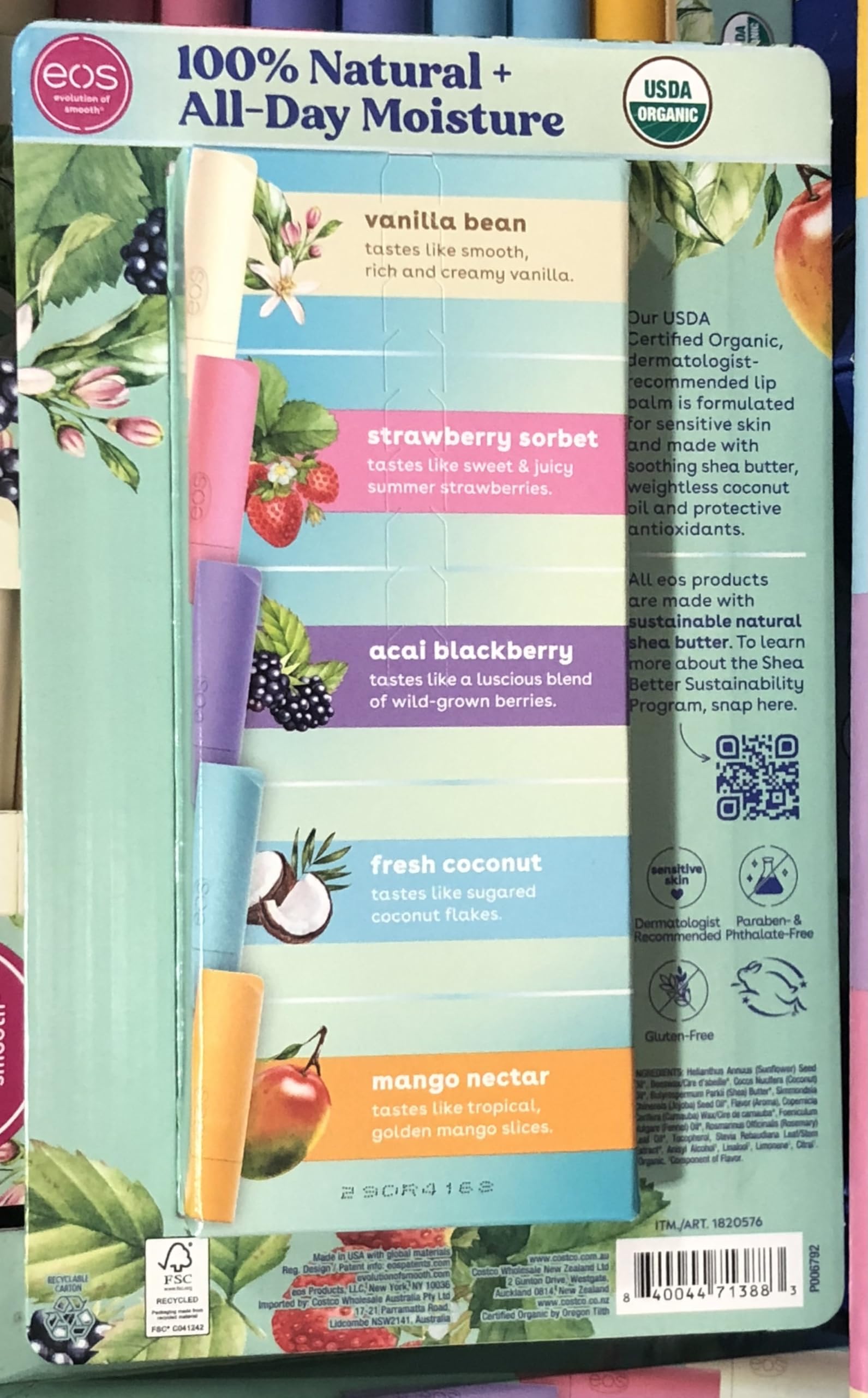 Amazon.co.jp: EOS ナチュラル オーガニック リップバーム Lip Balm 9