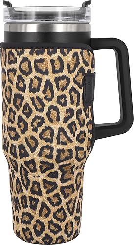 Miniatura 9 de AJLTPA Fundas aisladas de neopreno reutilizables, idea para vaso de 40 onzas con asa (solo mangas para tazas) (margarita)