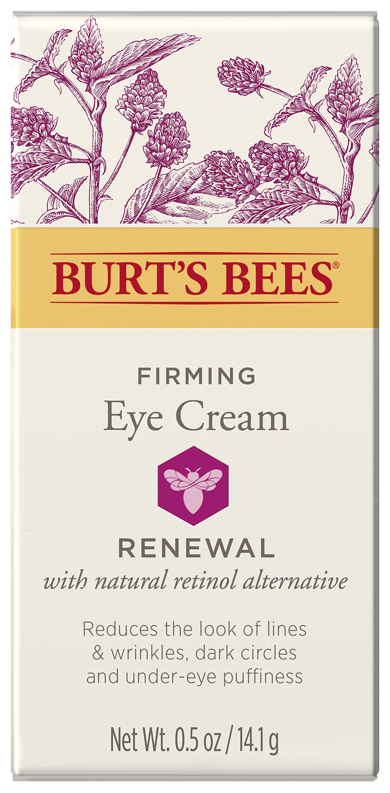 Burt's Bees Renewal Smoothing Eye Cream, Firming Eye Cream, Hibiscus 0.58 Ounce
