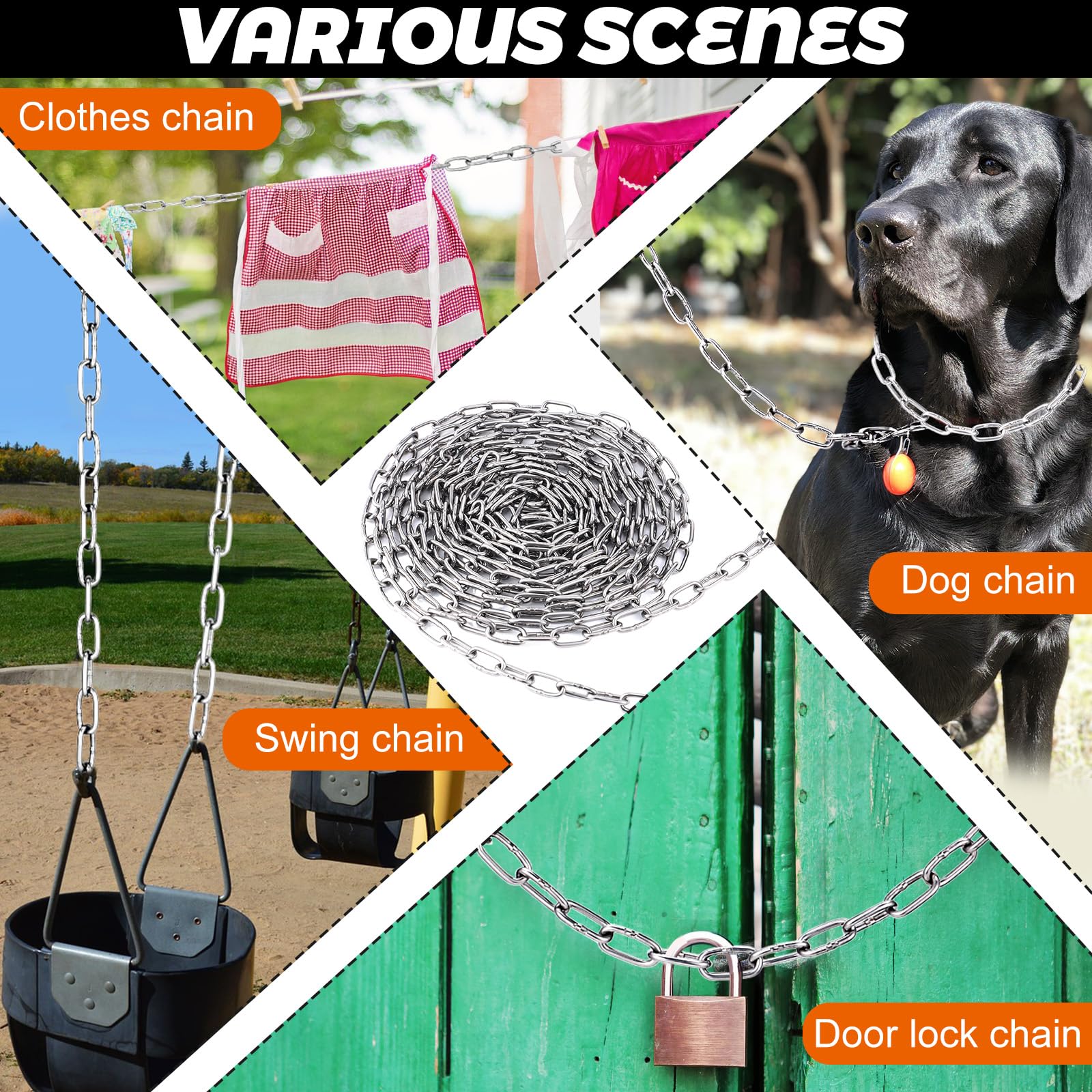 Silver Jack Chain For Hanging Stainless Steel Utility Chain - View #9