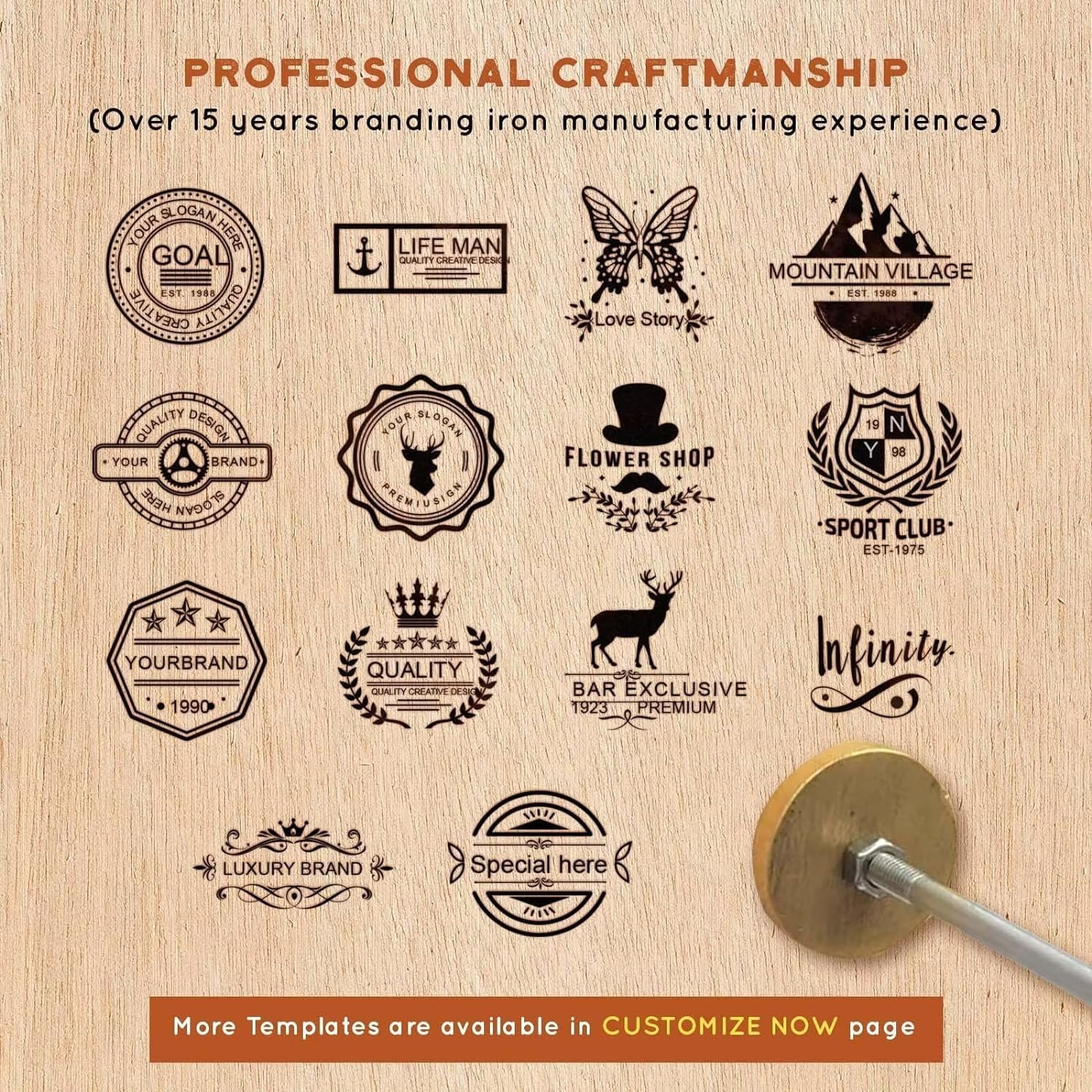 Sello De Cuero Personalizado - Para Grabar Logos O Iniciales - Hecho A Mano En Hong Kong