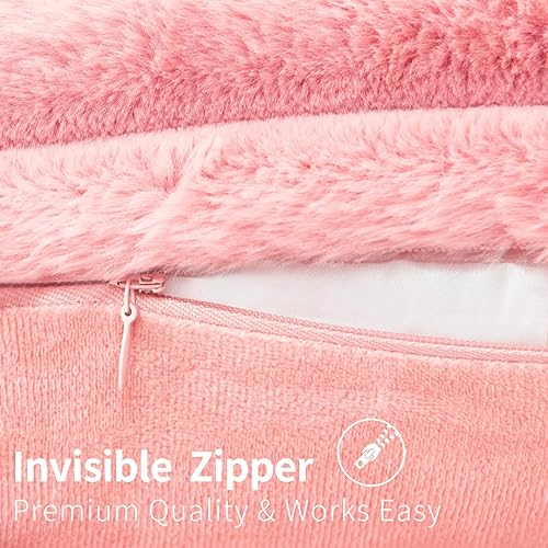 Miniatura 26 de Juego de 2 fundas de almohada decorativas de piel sintética de 18 x 18 pulgadas, fundas de almohada suaves de rayas blancas crema para sofá, cama