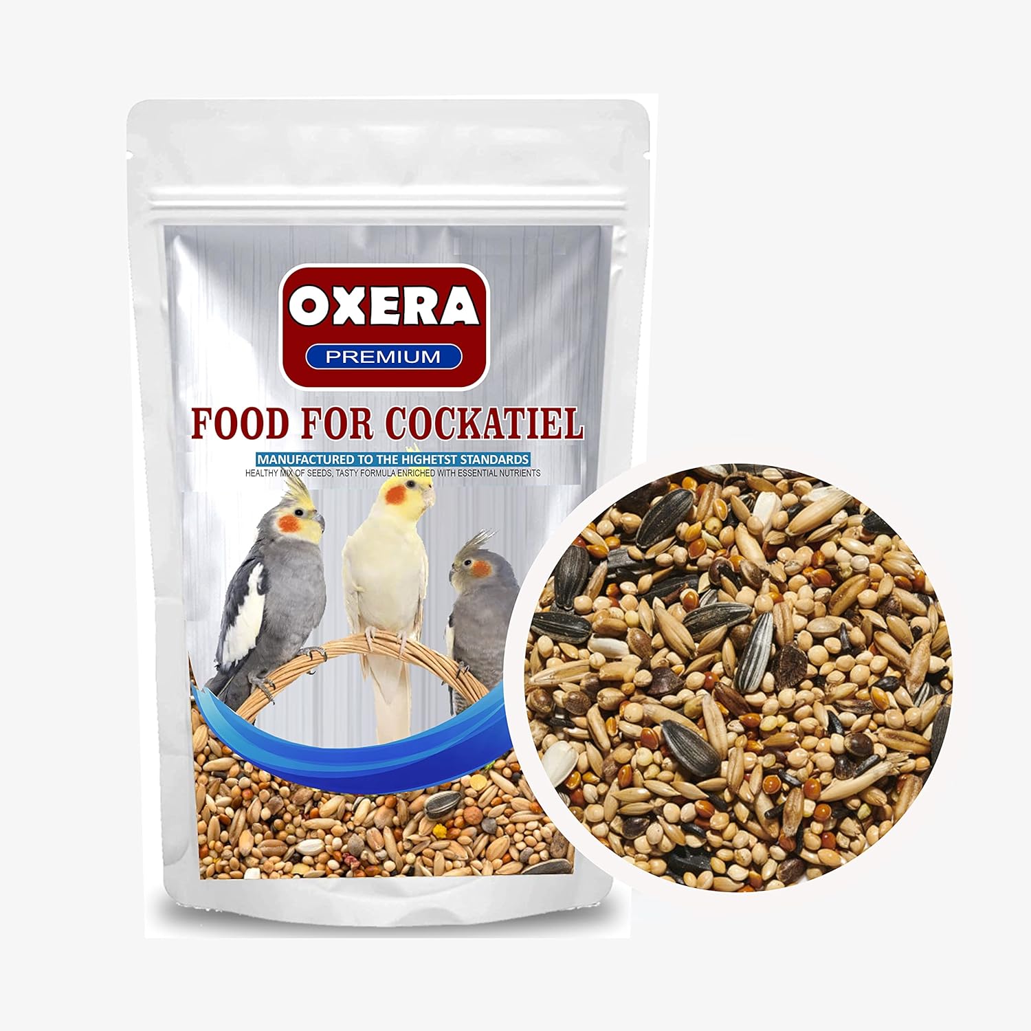 Buy OXERA Premium Food for Cockatiel, Parakeets Pack of 1KG Mix Contains ‎Yellow Millet, Canary