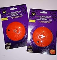 Vista 1 de Paquete de 2 luces estroboscópicas LED del tamaño de una calabaza para iluminar tu noche de Halloween