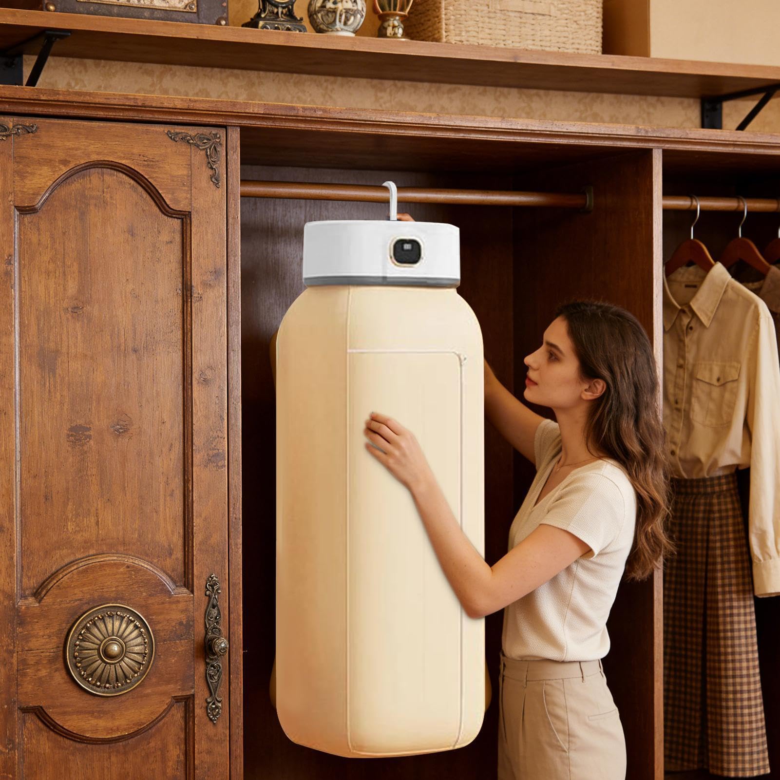 Secadora Portátil para Lavandería Máquina de Secado Plegable con Capacidad