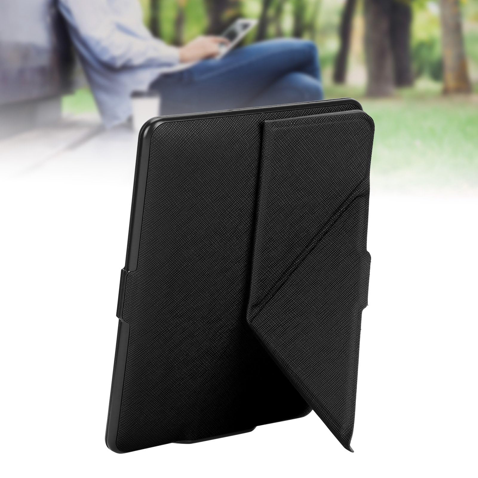 Protezione per E-book, Semplice Custodia per E-book Funzione di Risparmio Energetico Tipo di Frame Sleep/Wake Super Delicato per Guardare Film (BLACK)
