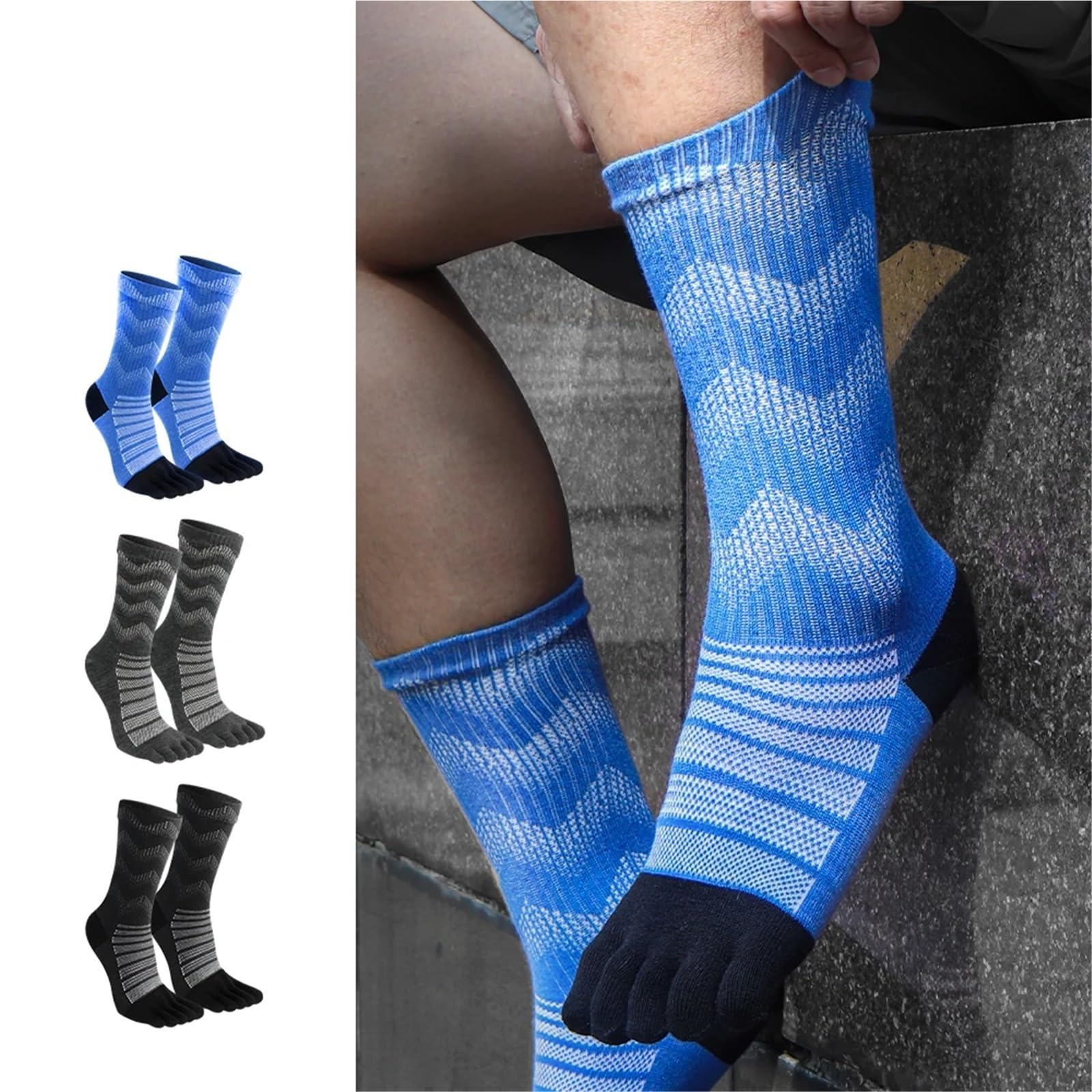 PantalóN Nieve Mujer Calcetines deportivos térmicos, cálidos, que absorben la humedad, transpirables, de secado rápido, for hombre y mujer(4 pairs grey,L)