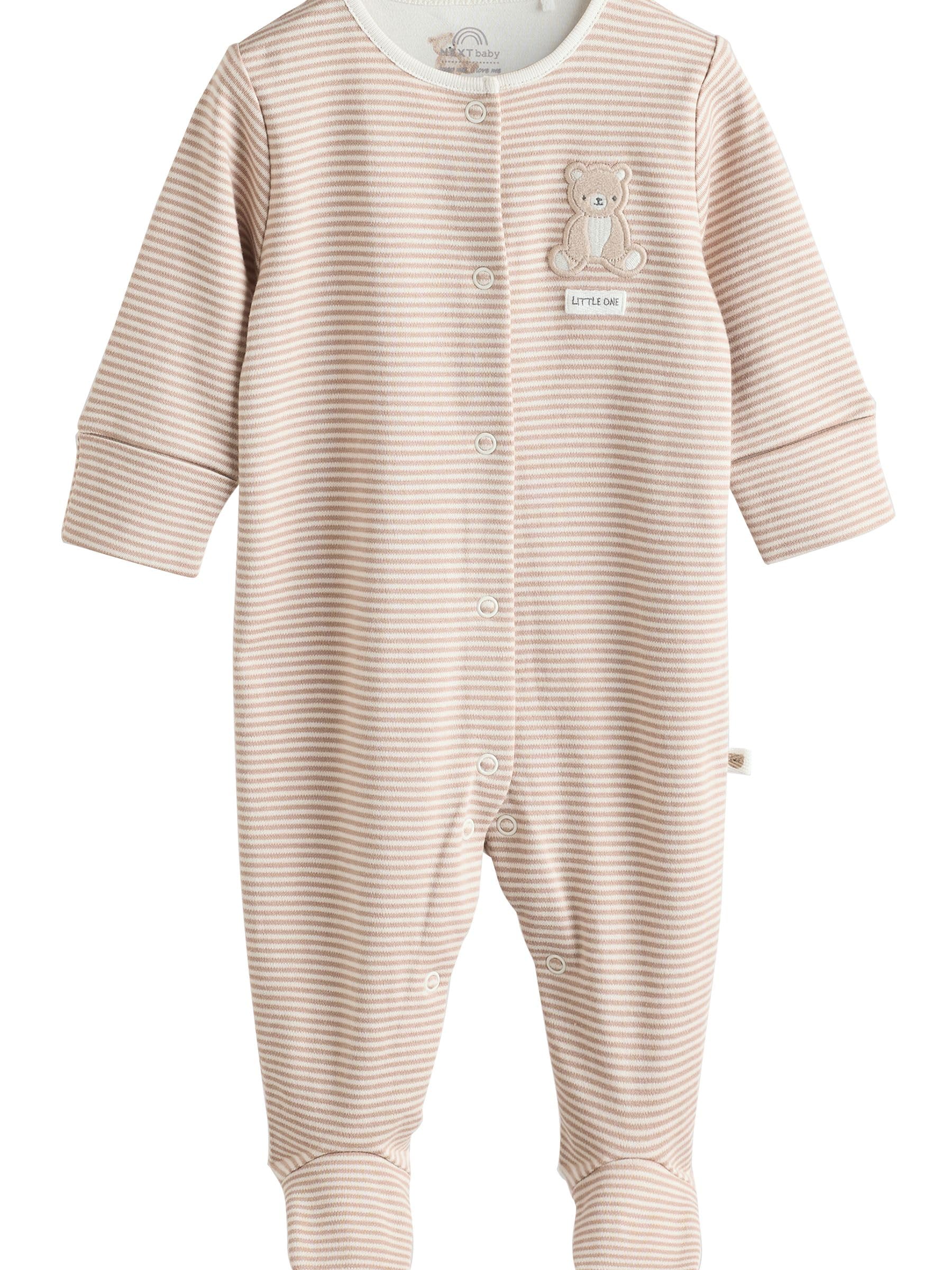 NEXT Baby Jungen Bestickte Schlafanzüge, 3er-Pack