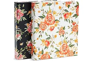 Paper Junkie 2 Pack Pretty 3 Ring Binder For Your Office