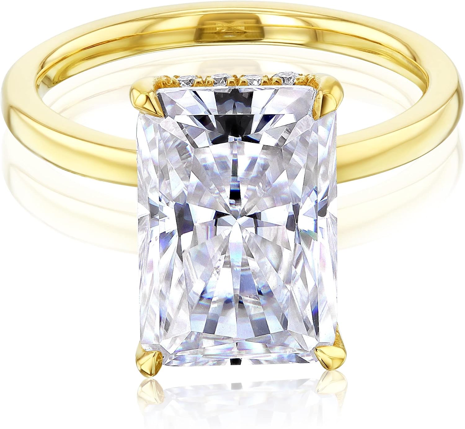 Kobelli 4.67 ct tw Riley Moissanite and Lab Diamond Engagement Ring
