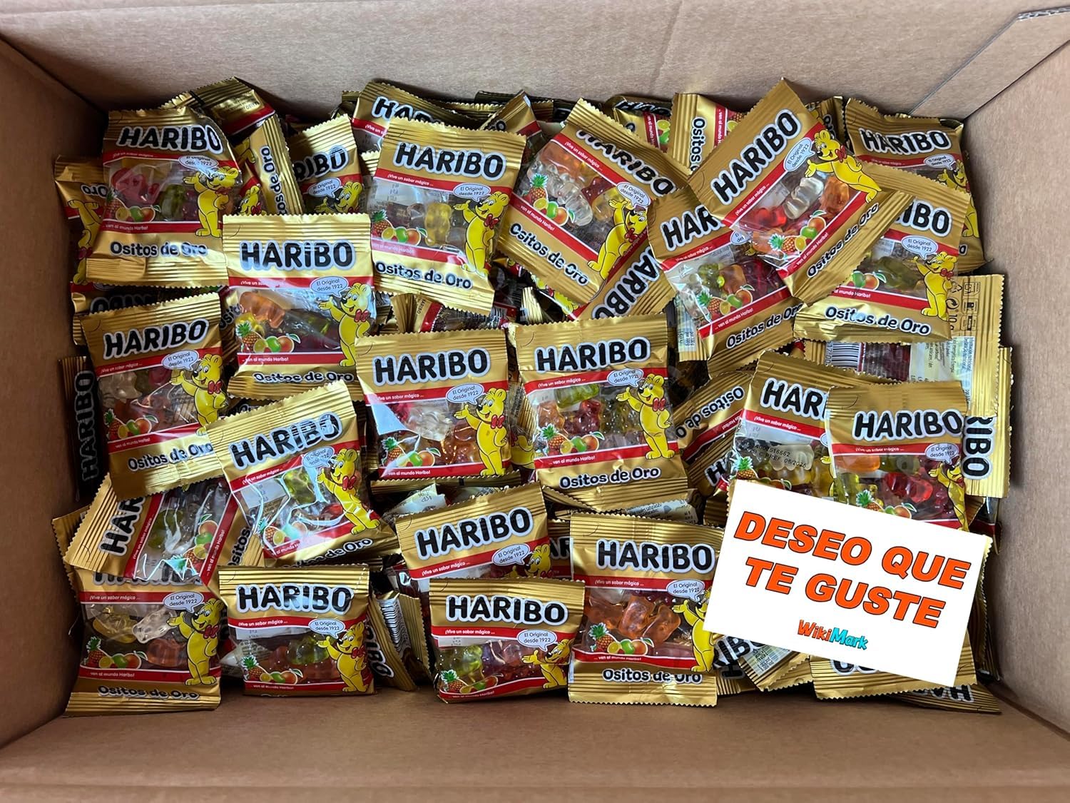 Haribo Ositos de Oro Mini Bolsitas 50 Lote Gominolas Regalo Cumpleaños Halloween Comuniones Navidad