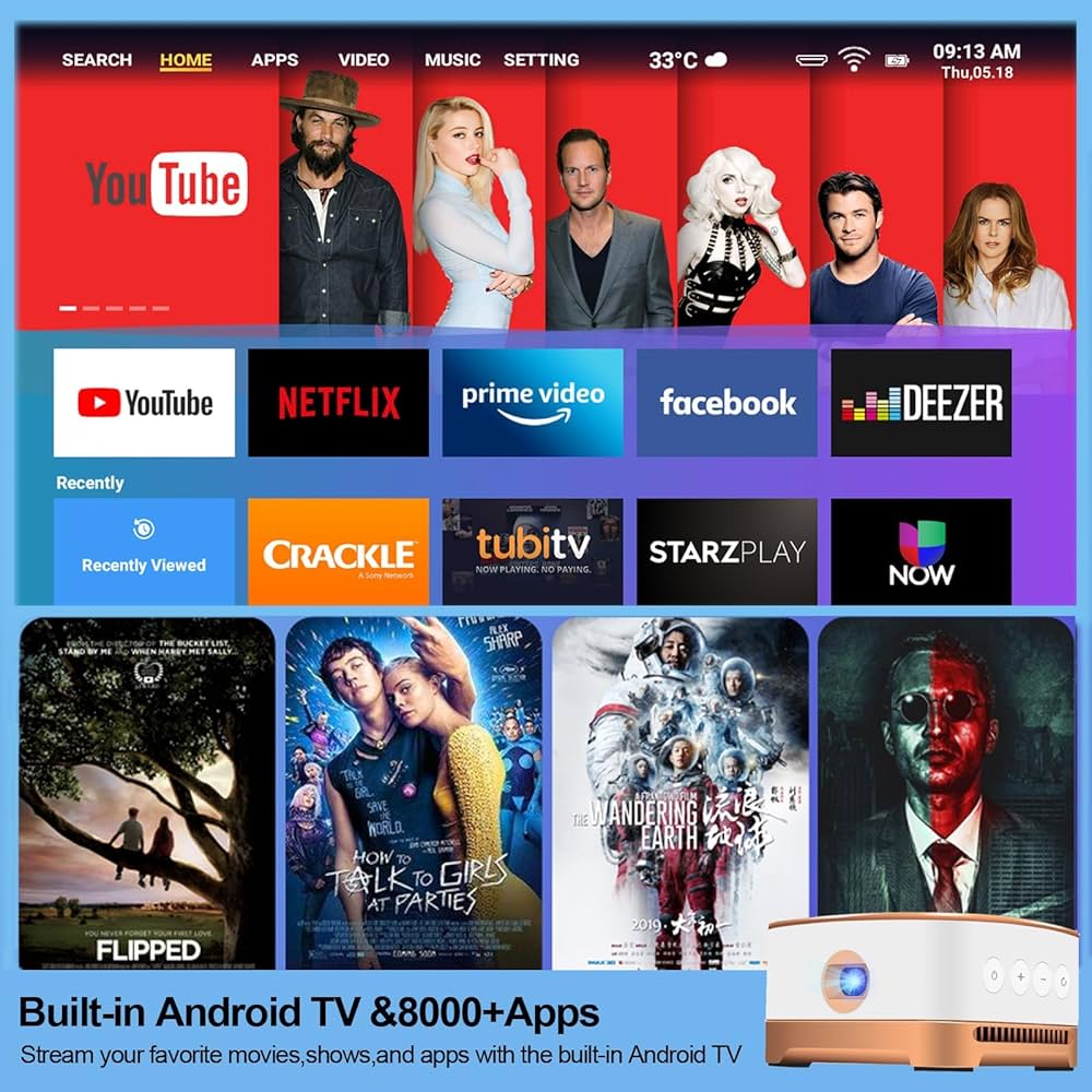プロジェクター　amoowa Wi-Fi プロジェクター【AMOOWA】3万円台｜iPhoneと大画面を楽しもう