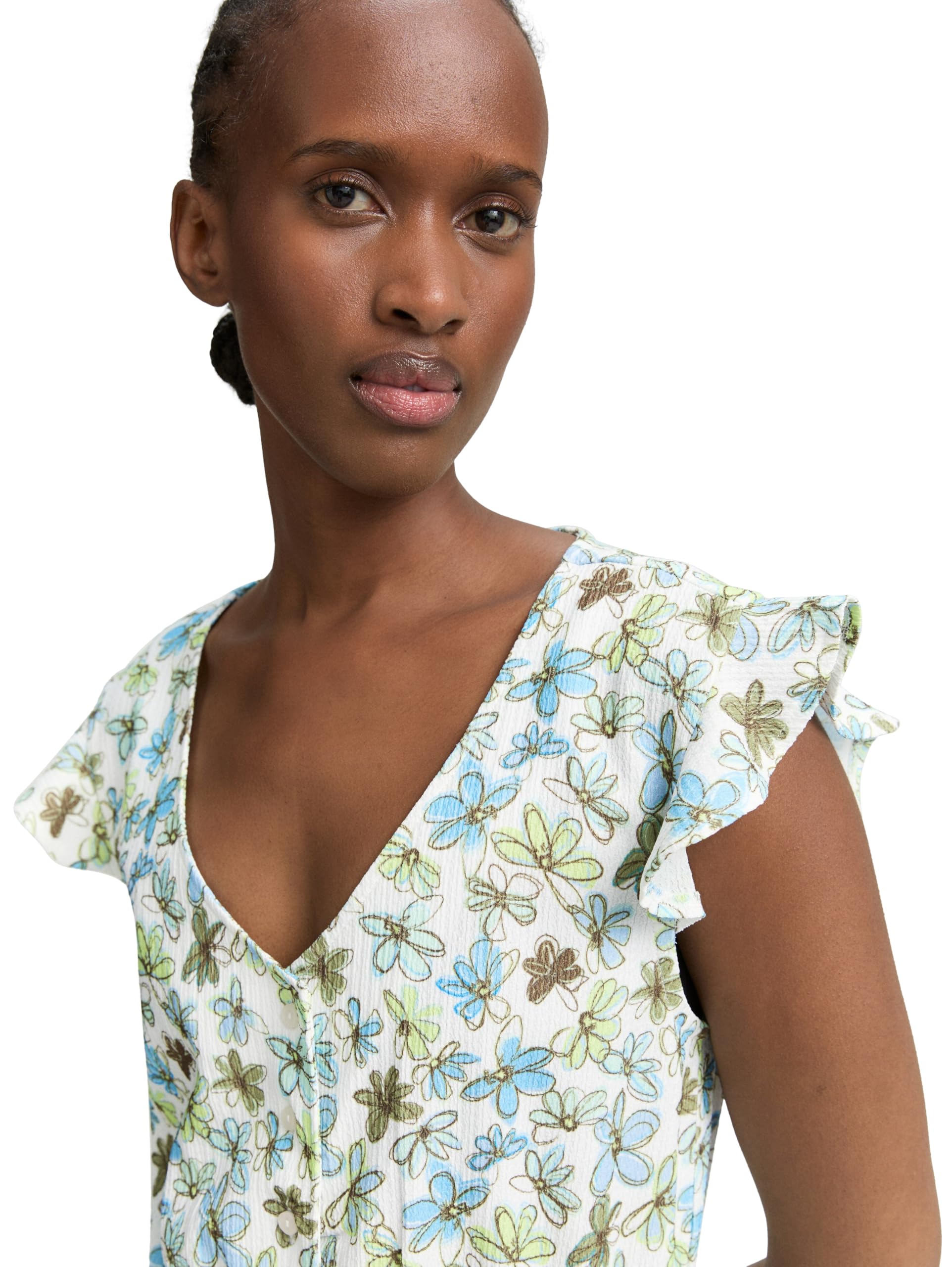 Tom Tailor Denim Damen Mini-Kleid mit Muster