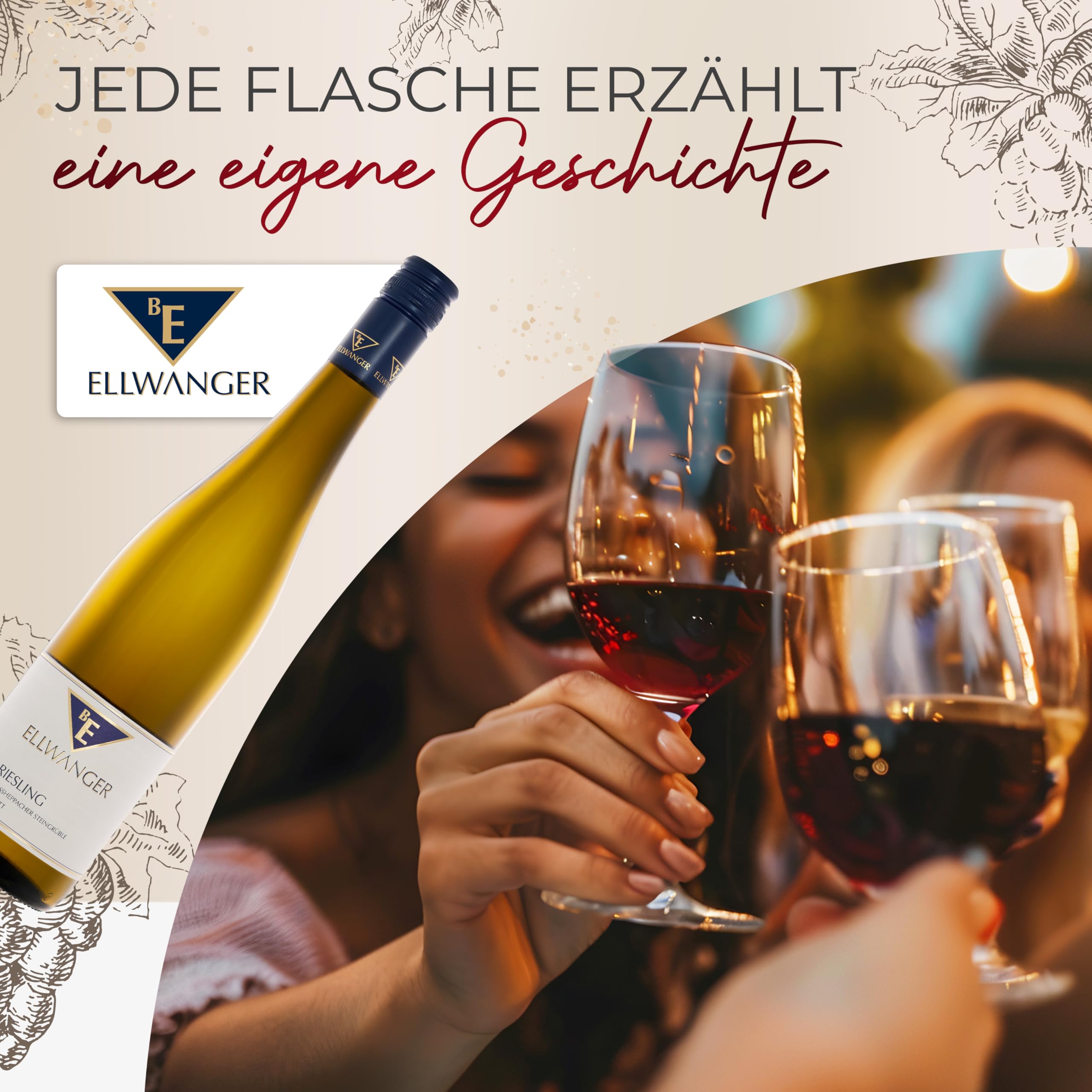 2023er Riesling Großheppacher Steingrüble Kabinett – 2. Platz „Best of Riesling“ | Fruchtiger Biowein mit Aromen von Aprikosen und Pfirsichen | Weißwein Halbtrocken aus Württemberg (6x0,75)