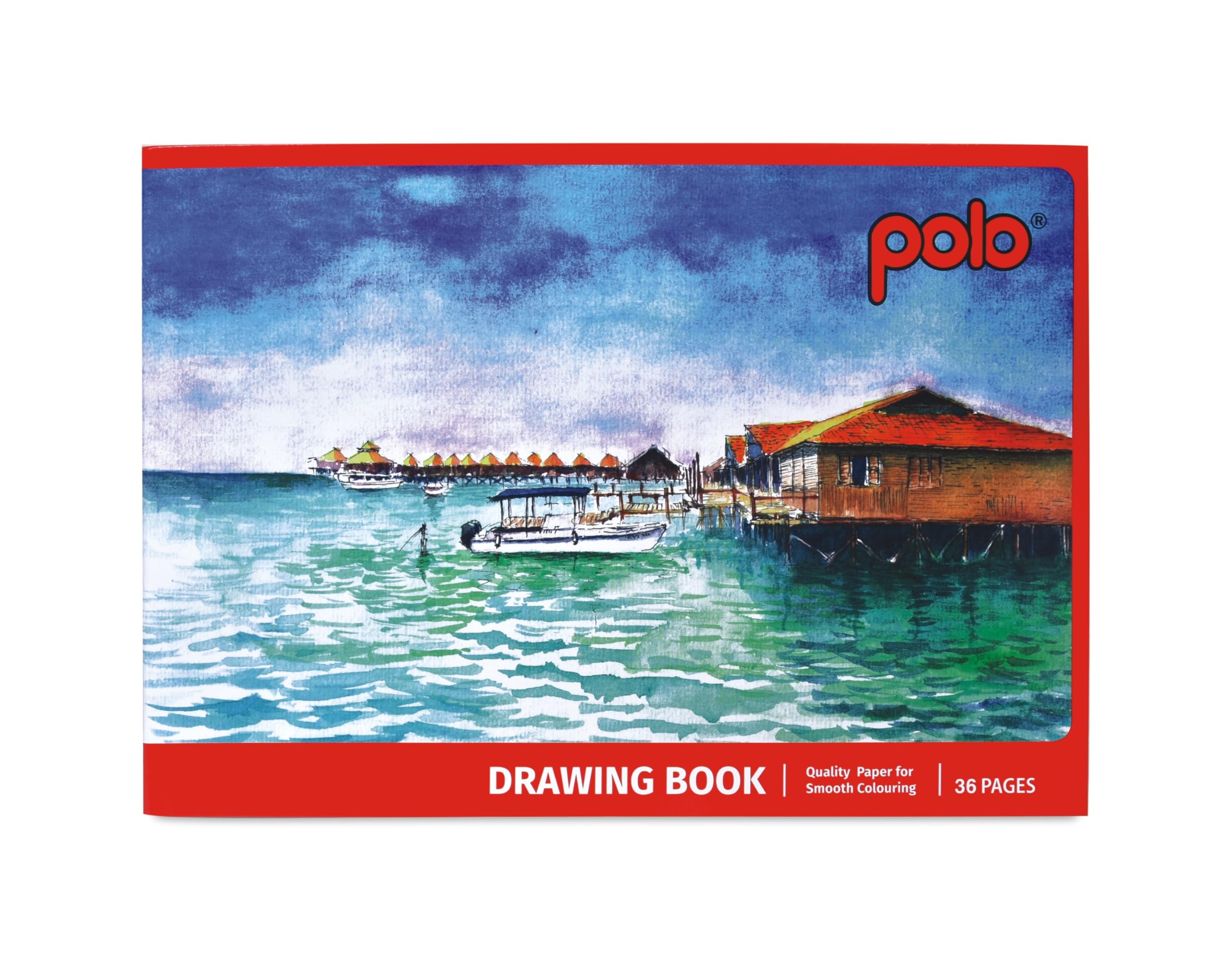 Polo Quaderno da disegno formato A4, 36 pagine ciascuno, copertina morbida, con carta liscia, senza acidi, per artisti, studenti e bambini