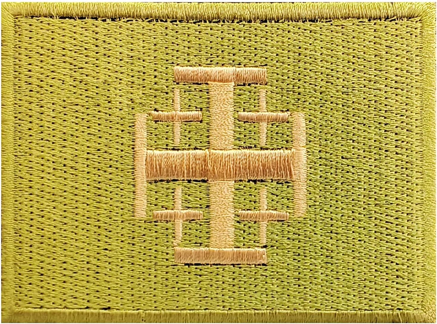 Masonic Patch - Jerusalem Cross (Red on White) Patch Machine Embroidered Iron on Emblem no Sewing Needed - 3x3 Inches Masonic Badge for Aprons, Bags & Apparel image 5