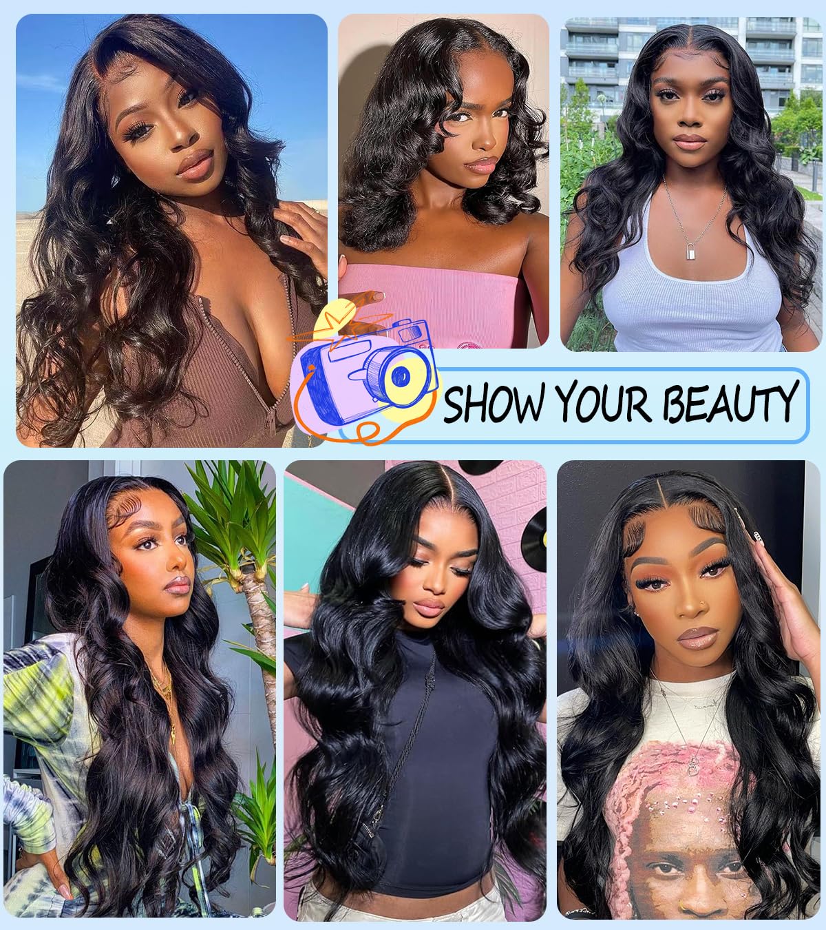 V Part Wig Human Hair Body Wave Glueless Half Wig with Clip V Part Wig Human Hair Body Wave Upgrade U Part Human Hair  main image 2
