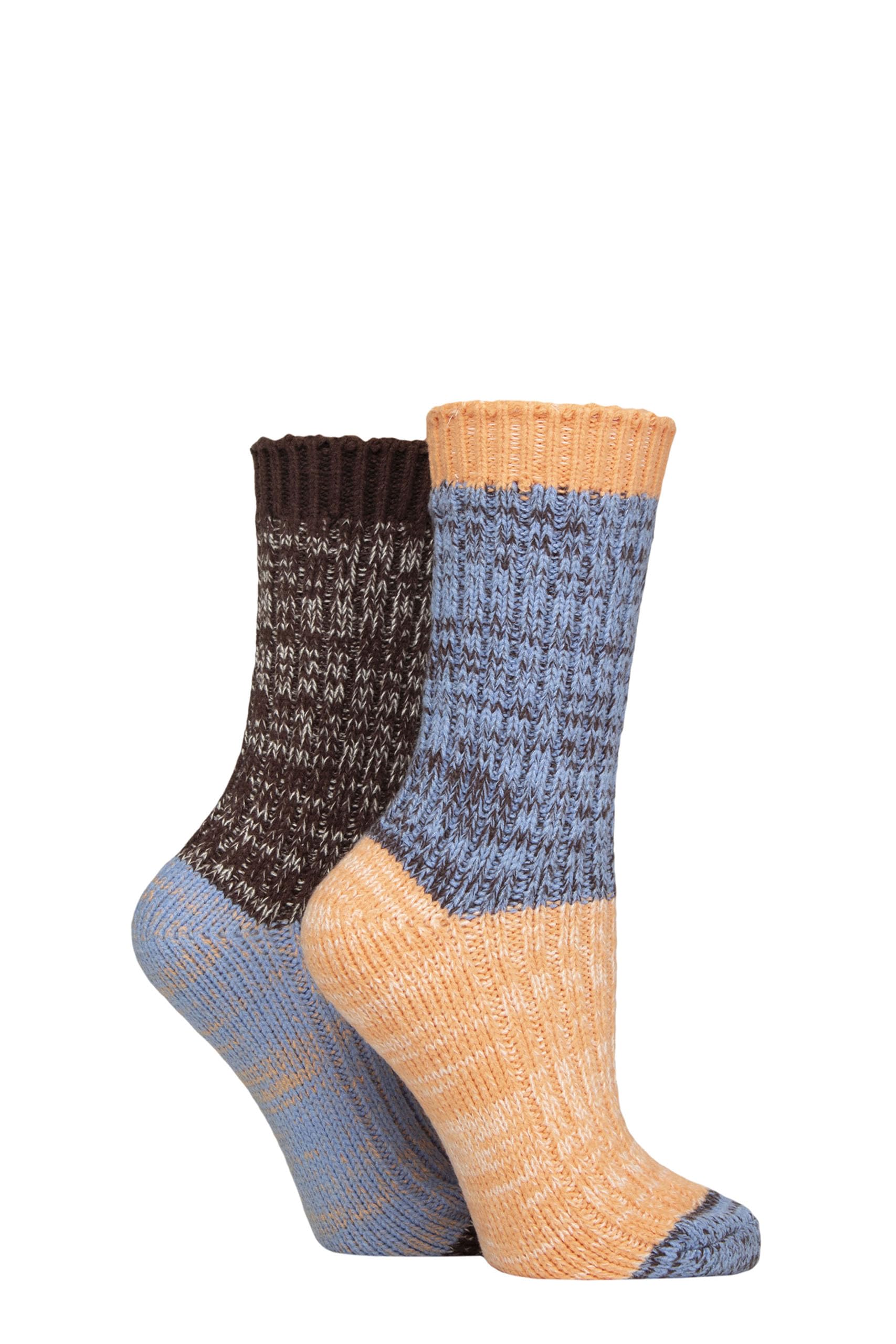 Sockshop Women's Crisp Winter Velvet Soft Chunky Rib Boot Socks Pack Of 2 Size 4-8 For Walking, Hiking & Outdoors (Uk, Numeric, 4, 8, Regular, Regular, )