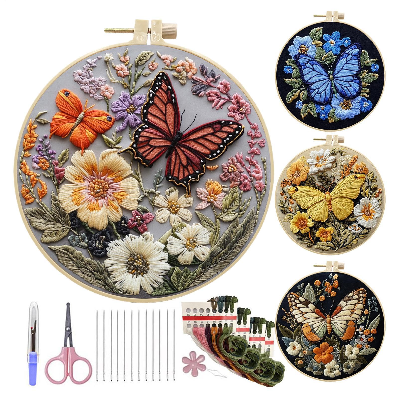Kit de broderie papillon : apprenez à broder facilement sans stress - 8