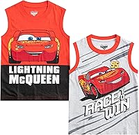 Vista 1 de Disney Cars Lightning McQueen - Camisetas sin mangas para niños pequeños y pequeños (2 unidades)
