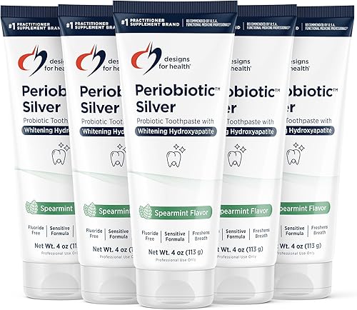 Vista 10 de Designs for Health Pasta de dientes Periobiotic Silver Hydroxyapatite - Pasta de dientes sin flúor con probióticos orales con hidroxiapatita