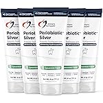 Designs for Health Periobiotic Silver Hydroxyapatite Toothpaste - Fluoride Free Toothpaste with Oral Probiotics - Supports Gum Health & Remineralization, 4oz Mint (Pack of 5)