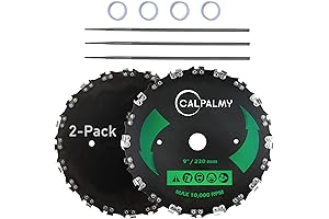 2-Set 9" x 20T Weed Eater Chainsaw Blade Kit with 3 Round...