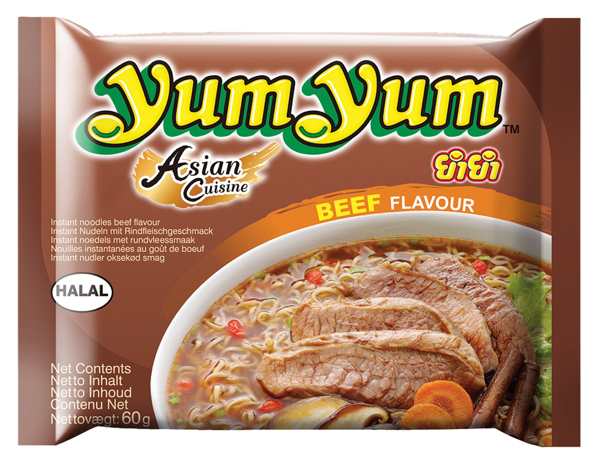 Yum Yum Instant Nudeln Rind Pk 60g, 45er Pack (45 x 60 g)